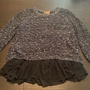 KATSUMI Women’s Black and White Sweater Size Large